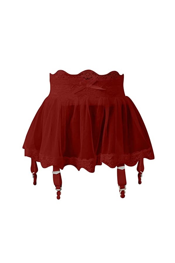 Porte-jarretelles en dentelle extensible pour femme - Grande taille - Lingerie sexy - Ensemble de vêtements de nuit pour femm