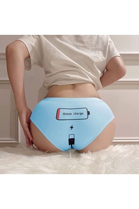 Ncenglings Body Qui S Ouvrent Devant Femmes Sexy Imprimer Culotte Stretch sous-Vêtements Doux Satin Soie Blue, M 