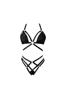 Soutien-Gorge et Culottes de Lingerie en Dentelle sous-vêtements Sexy Dos pour Femmes Pyjamas Sexy Vêtements Sexy matures Nui