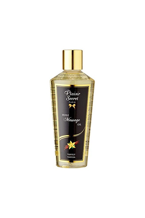 Plaisirs Secrets Huile de Massage Sèche Sensuelle 100% Végétale Fraise 250 ml