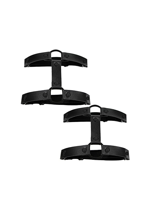 keland Une Paire de Romantique Goth Jarretière Harnais Porte jarretelle Punk Tenue de Rave Accessoires Noir-002 