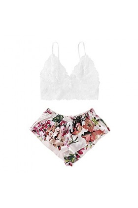 TDEOK Body en dentelle polyester Daily Women Sexy-geil, Blanc., XXL