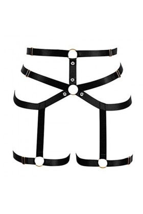 BBOHSS sous-vêtements féminins Sling Jarretière Punk Gothique Taille Costume De Danse Réglable Bleu Royal 