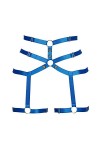 BBOHSS sous-vêtements féminins Sling Jarretière Punk Gothique Taille Costume De Danse Réglable Bleu Royal 