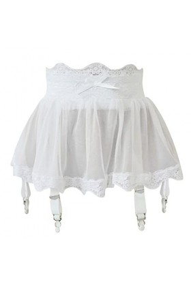 Porte-jarretelles en dentelle extensible pour femme - Grande taille - Lingerie sexy - Ensemble de vêtements de nuit pour femm