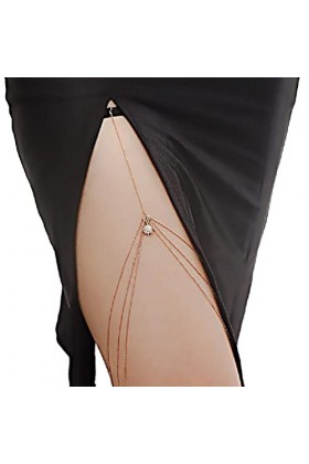 KieTeiiK Chaîne Cuisse Octogonale en Forme Détoile Ceinture Antidérapante Harnais Dété Plage Boîte Nuit Accessoires Jambe p