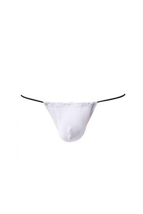 FGUUTYM Boxer Homme Petite Taille Basse Soie Glacée Lèvage Tanga Multi-usage, Blanc., XXL