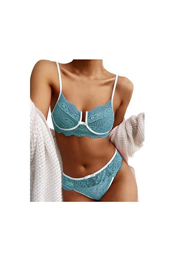 Zannycn Lingerie sexy pour femme - Lingerie sexy - Pour le sexe - Entrejambe ouverte - String - Lingerie sexy - Lingerie sexy