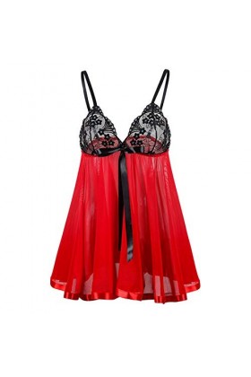 Robe dété pour Femme Boho Maxi Taille Night Wear Sexy Night Wear Bow S-6XL Plus Sleepwear Lingerie Pyjama Dentelle Lingerie 