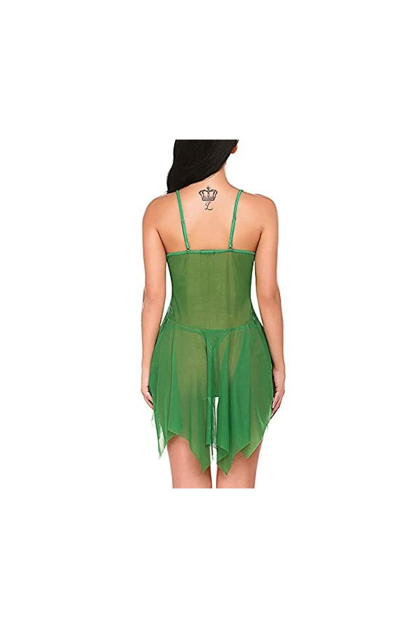 Lingerie Femme Sexy Ensemble Homme Sexy Hot y2*k Femmes Lingerie Fleur Dentelle Lingerie V Cou Vêtements De Nuit Sangle Chemi