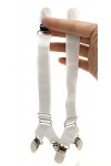 Ericotry 1 paire 2 pièces de porte-jarretelles réglables avec sangles et clips pour bas blanc style I 