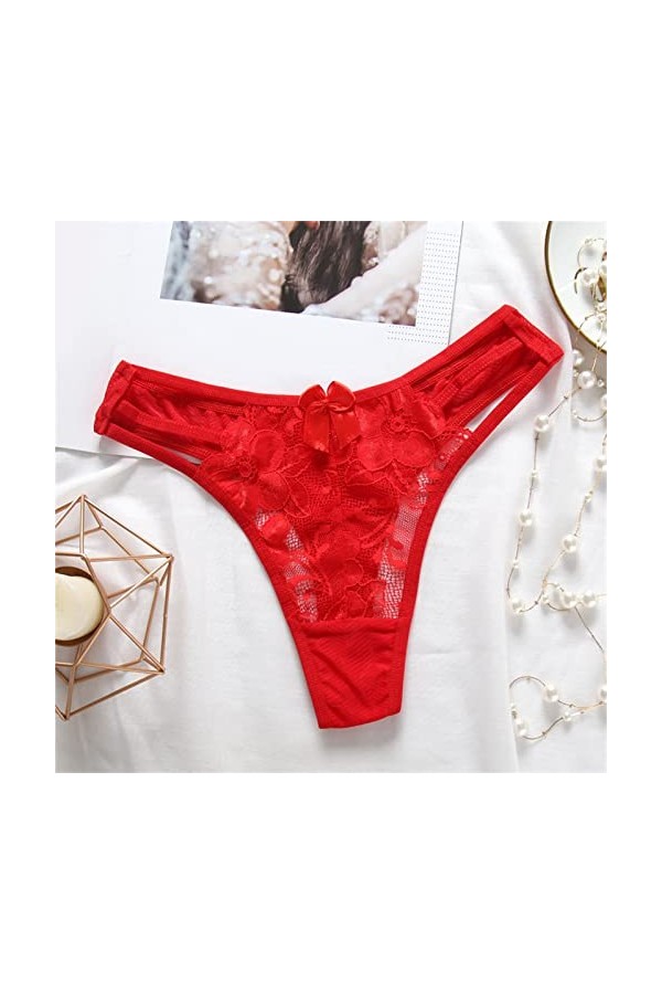 Culottes Sexy Femme Strings et Tangas Dentelle Culotte Sexy Culotte sans Couture String sans Couture Nuisette sous Vêtements 