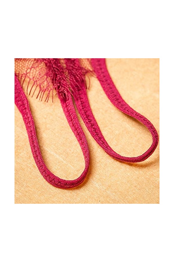 Dasongff String Femme Sexy Chic Ficelle Culotte Sexy Femme Érotique Ouverte Slips Dentelle Taille Basse Tanga Sexy A Dentelle