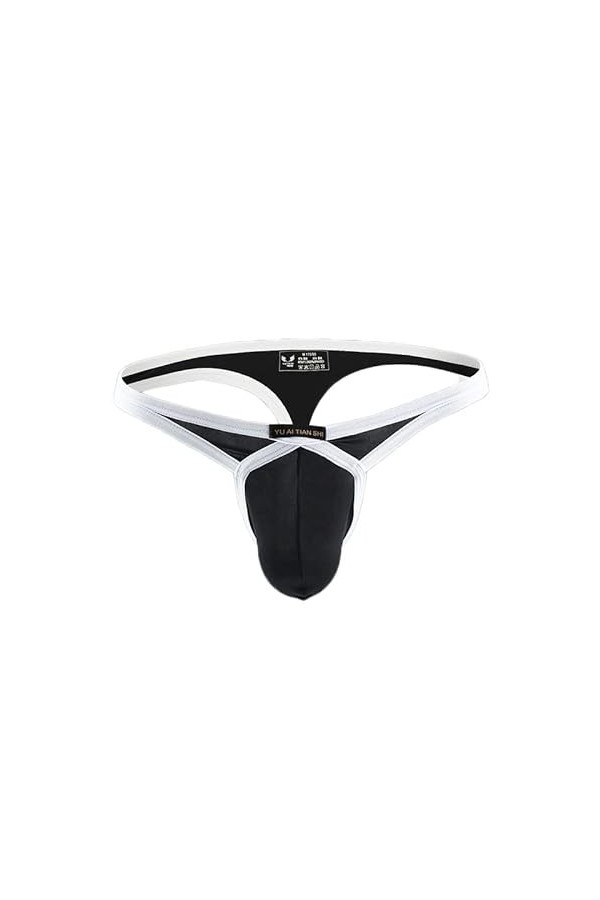 Générique Slip Sexy en Nylon Respirant Taille Basse pour Homme Couleur Unie sous-vêtement Confortable String Extensible Bikin