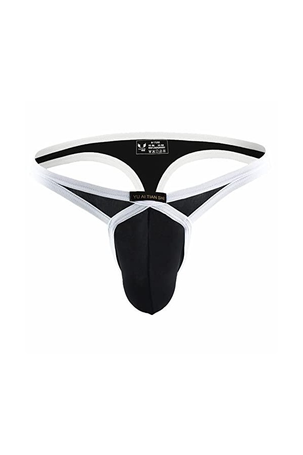 Générique Slip Sexy en Nylon Respirant Taille Basse pour Homme Couleur Unie sous-vêtement Confortable String Extensible Bikin