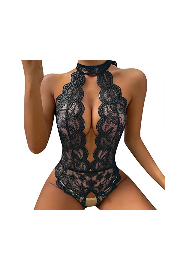 Femme Chic Sexy Lingerie Sexy - Tenu Sexy Coquin Sexy Ouverte Vetements De Nuit Tenue BDSM Push Up Corset Femme Pyjamas en Sa