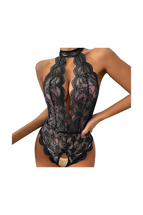 Femme Chic Sexy Lingerie Sexy - Tenu Sexy Coquin Sexy Ouverte Vetements De Nuit Tenue BDSM Push Up Corset Femme Pyjamas en Sa