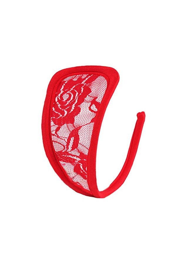 S-TROUBLE Femmes Sexy Culotte Floral Dentelle C String sous-Vêtements Invisible Lingerie Couleur Unie Creux Thong