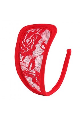 S-TROUBLE Femmes Sexy Culotte Floral Dentelle C String sous-Vêtements Invisible Lingerie Couleur Unie Creux Thong