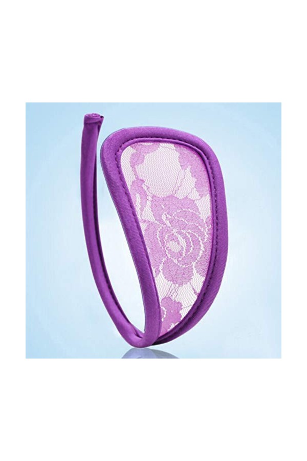 S-TROUBLE Femmes Sexy Culotte Floral Dentelle C String sous-Vêtements Invisible Lingerie Couleur Unie Creux Thong