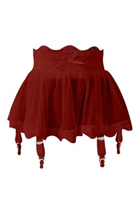 Porte-jarretelles en dentelle extensible pour femme - Grande taille - Lingerie sexy - Ensemble de vêtements de nuit pour femm