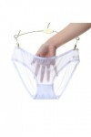 Culotte en Dentelle Transparente pour Femmes Sexy Voir à Travers des Slips sans Couture en Coton à Mailles Menstruelle Couleu