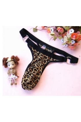 Boxer Sexy Homme Imprimé léopard Sexy Stretch Pantalon Culotte sous-Vêtements Érotiques pour Hommes String T Pantalon De Pyja