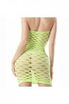 LUKALI Tenue Lingerie Sexy Femme Coquine Robe De Hanche DéColleté Grande Taille Pas Cher Tentation Transparent Clubwear Vert