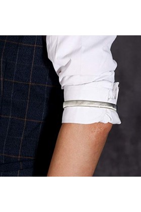 SimpleLife Porte-Manches antidérapants Jarretières Brassards élastiques métalliques Extensibles en métal