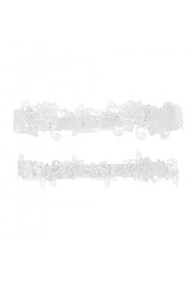 KPTENG Ensemble danneaux de Cuisse en Dentelle Florale brodée pour Femmes, décoration de Bal de Mariage, de mariée