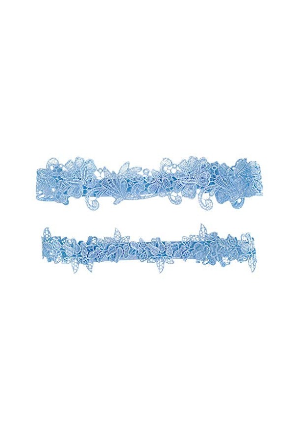 KPTENG Ensemble danneaux de Cuisse en Dentelle Florale brodée pour Femmes, décoration de Bal de Mariage, de mariée