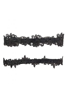 KPTENG Ensemble danneaux de Cuisse en Dentelle Florale brodée pour Femmes, décoration de Bal de Mariage, de mariée