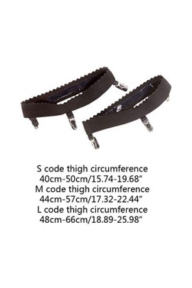 Heallege 2 Pièces/Paire Femmes Sexy Élastique Antidérapant Jambe Jarretière Anneau Cuisse Haut Bas Bretelles avec 3 Clips Cos