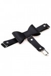 Femmes Filles Gothique Clouté Bowknot Jarretière Élastique Faux Cuir Anti Slip Cuisse Anneaux avec Clip en Métal Sexy Jambe H
