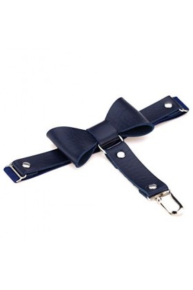 Femmes Filles Gothique Clouté Bowknot Jarretière Élastique Faux Cuir Anti Slip Cuisse Anneaux avec Clip en Métal Sexy Jambe H