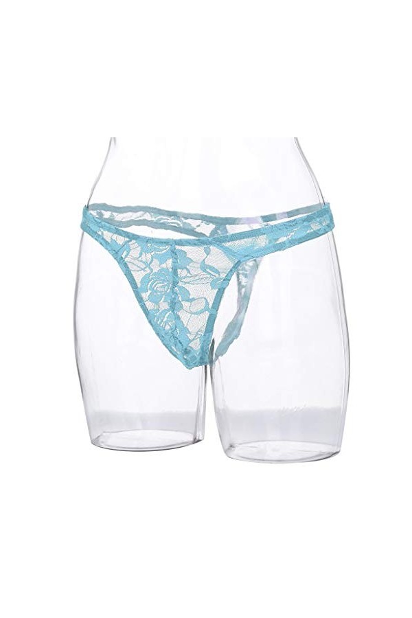 LKRSEEF Chic Culotte Homme Erotique Travesti Slip Crossdresser Bretelle Cosplay Lingerie Transparent sous Vetement Ouvert Ten