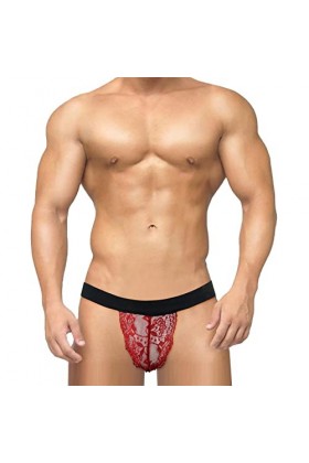 LKRSEEF Transparent Jockstrap Gay Travesti Erotique sous Vetement Elephant Sexy Hot Chic String Cosplay Tenue Coquin Slip Cor