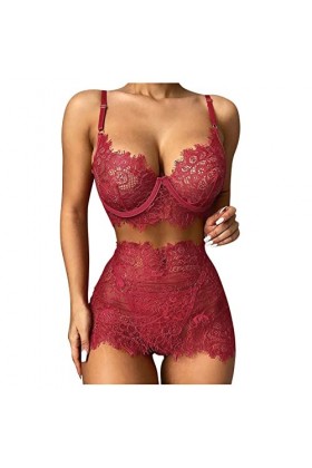 Lingerie Sexy Femme Erotisme Nuisette Mini Robe See Through Valentin Erothique Ensemble Sexy Sleepwear Dos Nu Coquine Babydol