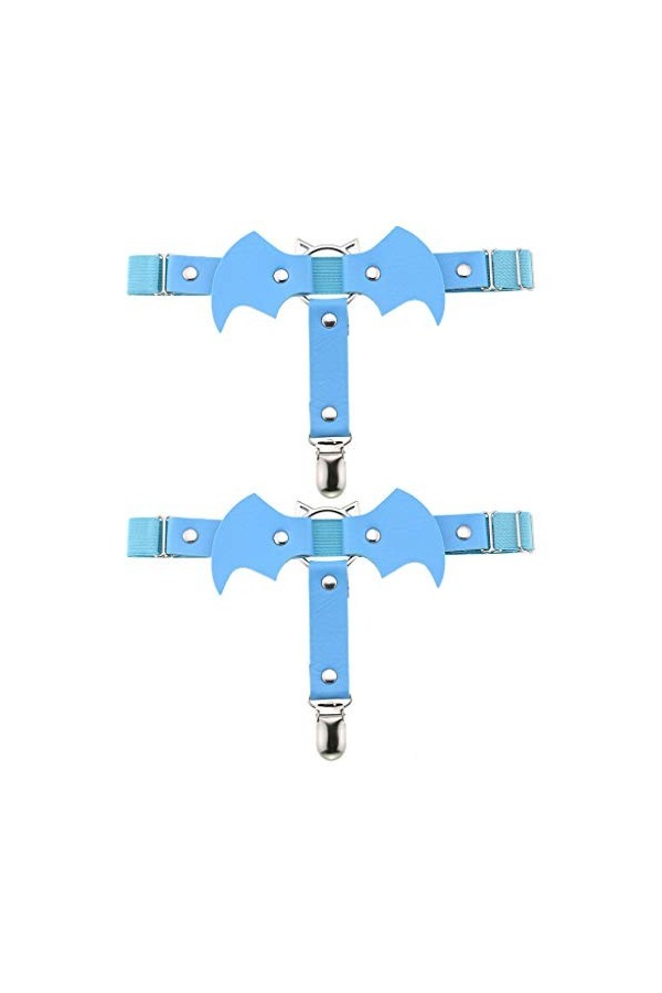 Jarretières élastiques en Cuir pour Femme et Fille - Rose - Taille Unique