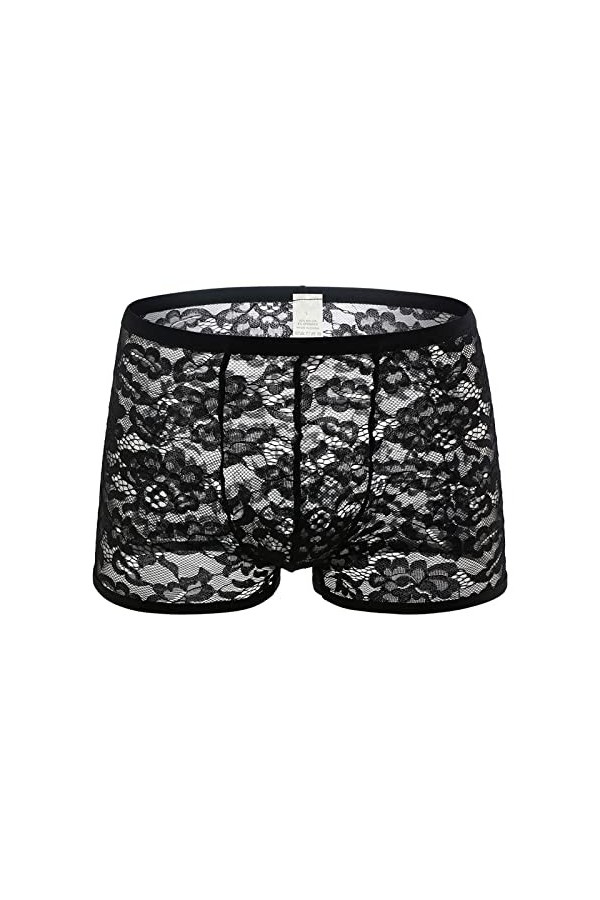 Homme Boxers Slip Maillot de Bain Sexy pour Homme String en Dentelle pour Hommes Culotte de Sexe Culotte en T Transparente po