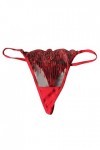 UOWEG Strings Femmes G Sexy Culottes Briefs Lingerie sous-vêtements Cordes Culottes Femmes Lingerie Coquine Et Sexy Red, One