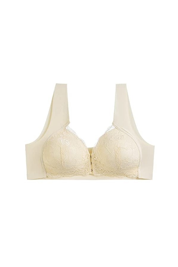 sous-vêtement Sexy en Dentelle froncée pour Femmes avec Bretelles de Soutien-Gorge sans Armatures Menstruelle Abondante