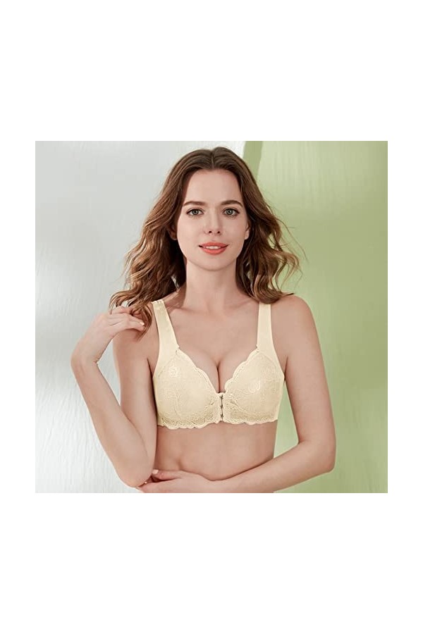 sous-vêtement Sexy en Dentelle froncée pour Femmes avec Bretelles de Soutien-Gorge sans Armatures Menstruelle Abondante