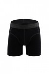 Beokeuioe Sous-vêtements de sport pour homme - Boxer de sport - Long avec empiècement - En bambou - Coupe ajustée, b noir, L