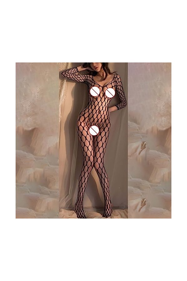 GilRu Sexy Lingerie Net Vêtements Fichiers Ouverts Lait Maternel No Off Passion Costume Transparent Sexy Bas Séduisant Body R