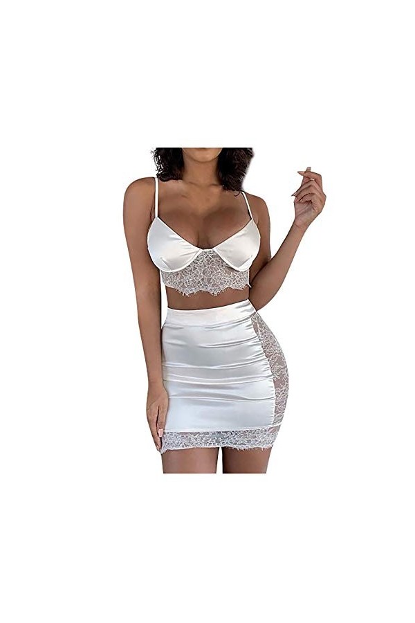 Dentelle Solide sous-vêtements Costume Lingerie Couleur Sexy Skirt Couture Plaisir Pyjama Ensemble Sexy