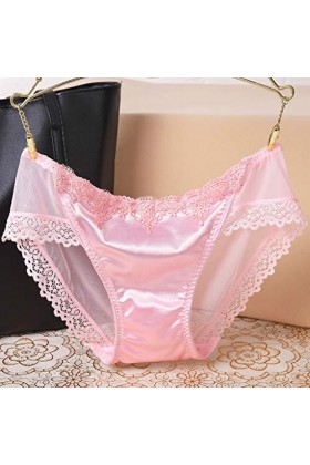 ZHINIAN Ensemble de lingerie sexy en dentelle pour femme avec string ouvert, rose, Large