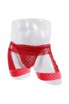 BreakEgg Sous-vêtements en dentelle pour homme - String en dentelle - Sous-vêtements sexy, Tzy708t-Rouge, taille unique