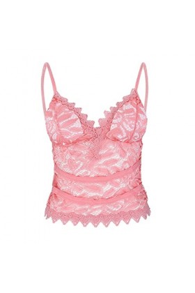 TDEOK Vêtement sexy pour femme - Sans fil - Avec ceinture - Sous-vêtement sexy, Rose, XXXL