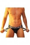 Générique Lingerie Homme Sexy Hot Strings et Tongs pour Hommes Dos Ouvert Jockstrap Sexy Fesses Lettre sous-vêtements Pantalo